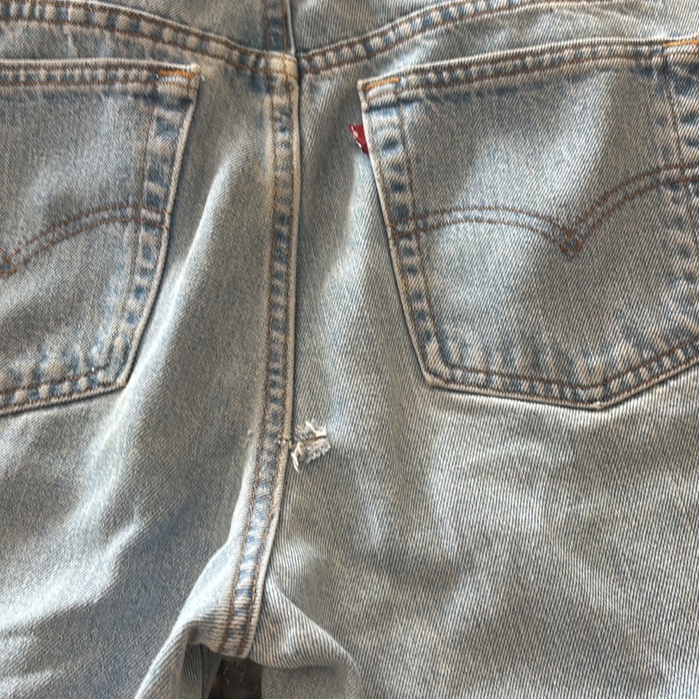 Custom Patchwork Upcycled Blue Levi’s Denim Jeans… - image 7